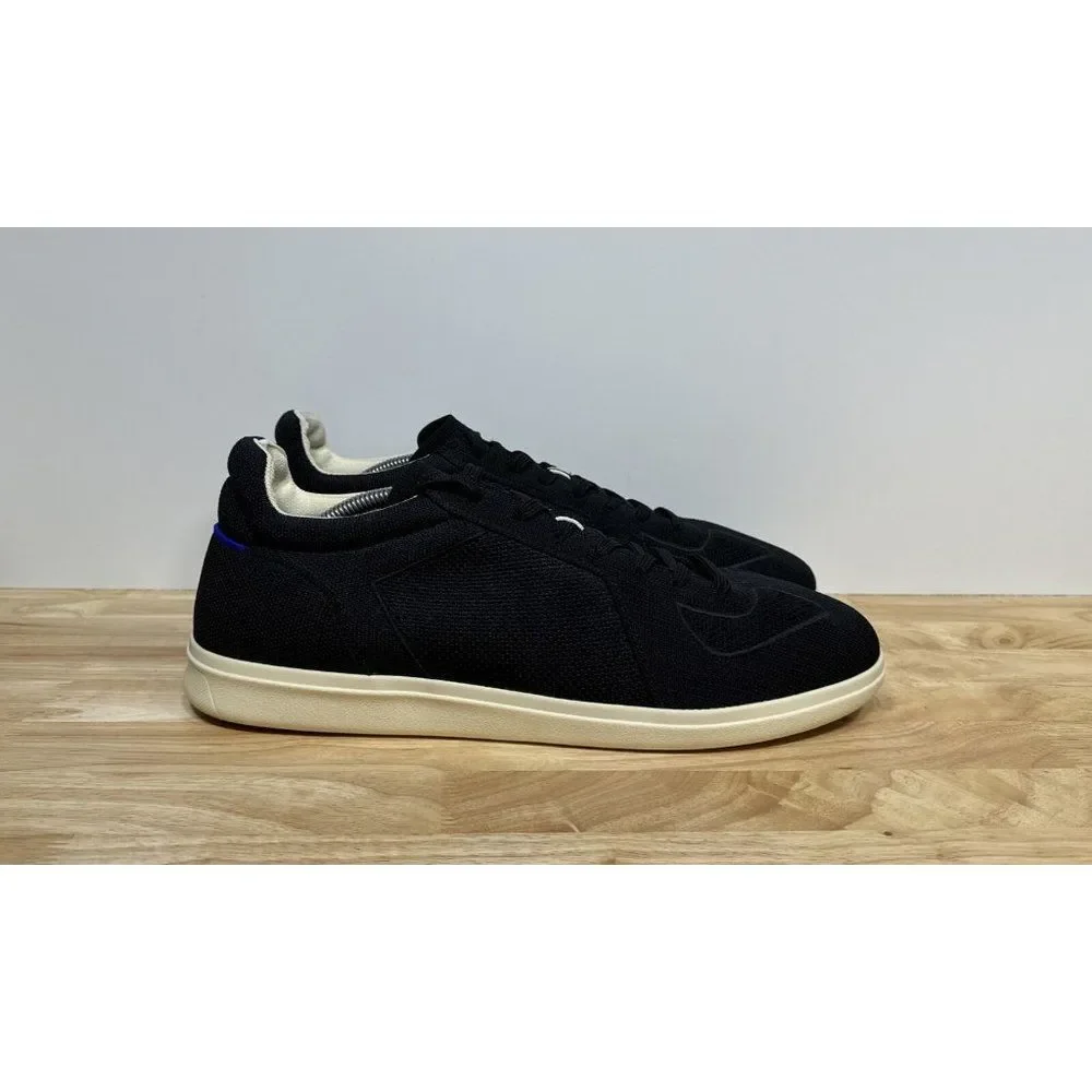 Rothys The RS01 Sneaker Black Men’s Size 13 Knit Textile Lace Up Low Top Shoes